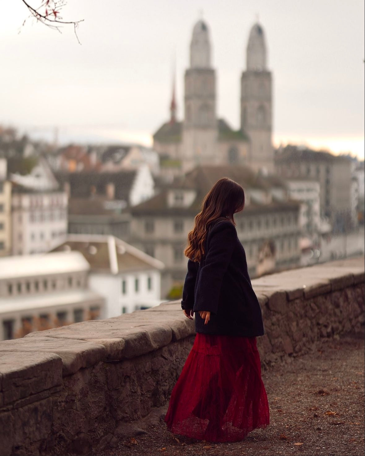 Marble Burgundy - Skirt