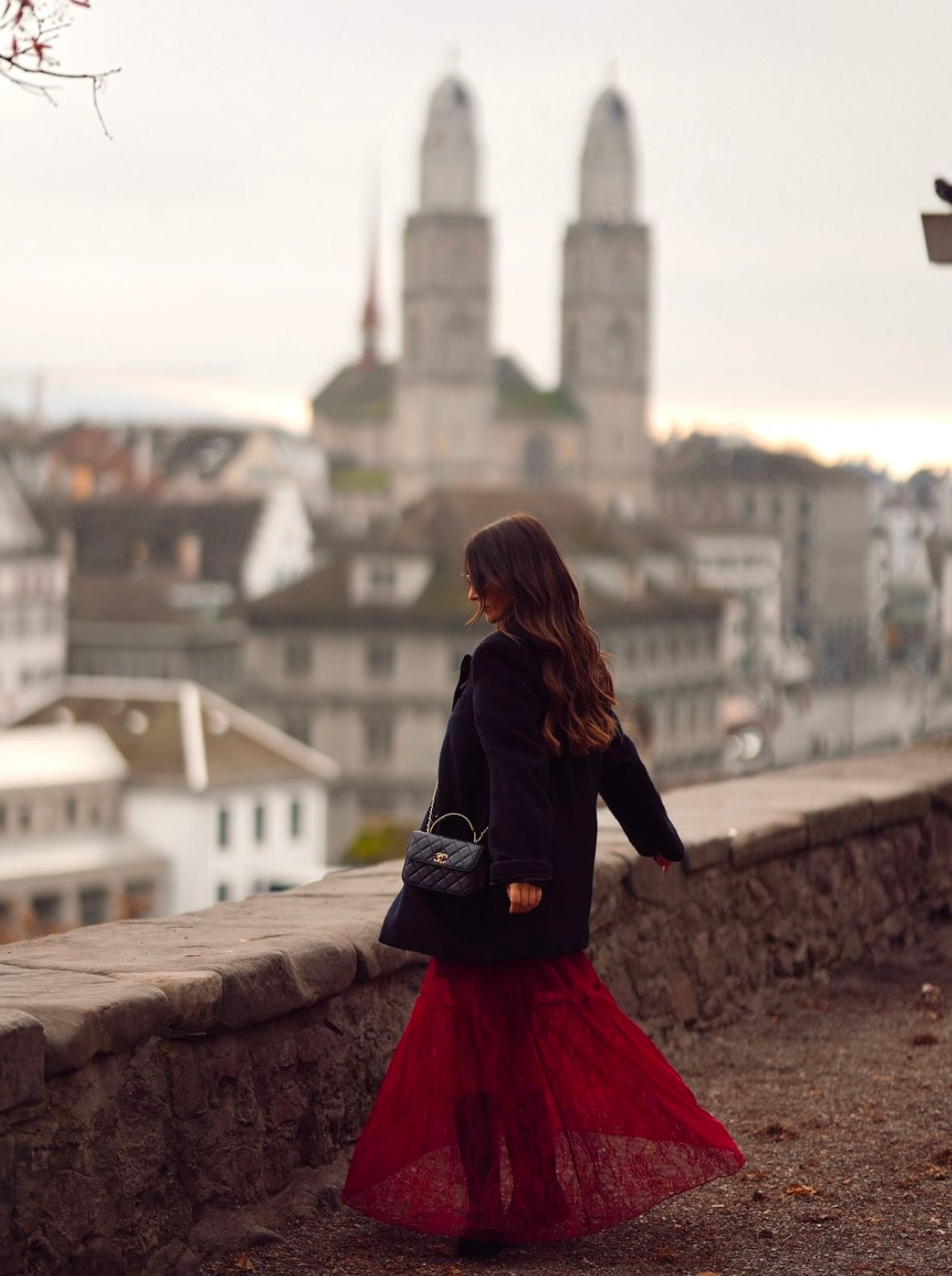 Marble Burgundy - Skirt